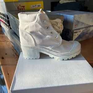 On your feet CVS  military style boot White
